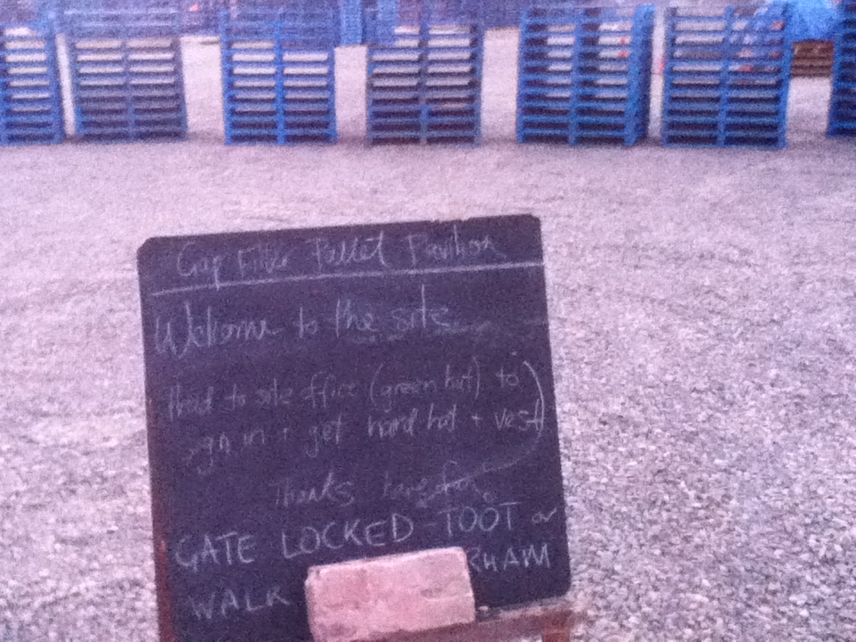 Christchurch Summer Pallet Pavilion Life in a rucksack